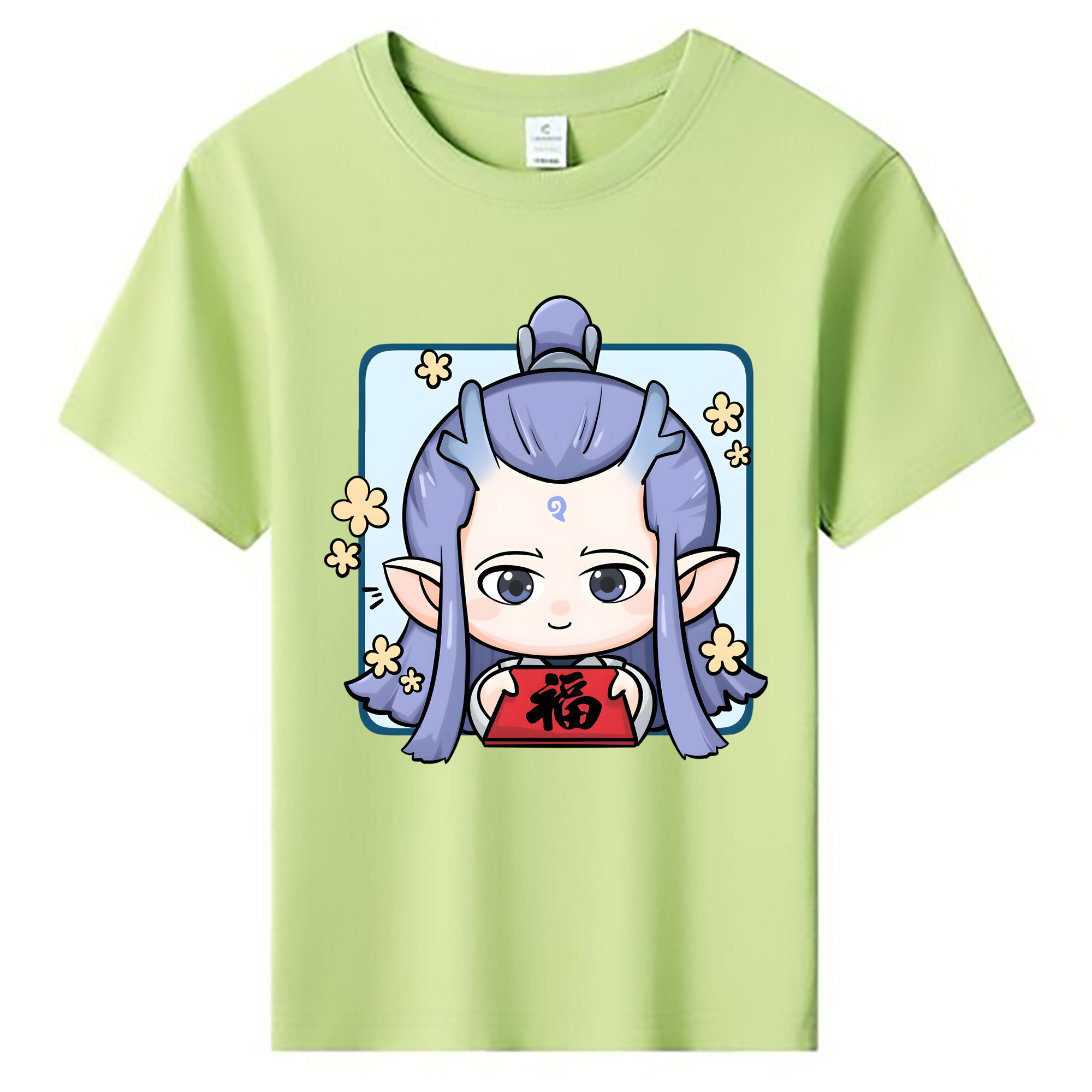 （画像用） Ne Zha 2 ナタ 魔童の大暴れ 綿100％キッズTシャツ（フロントプリント）
